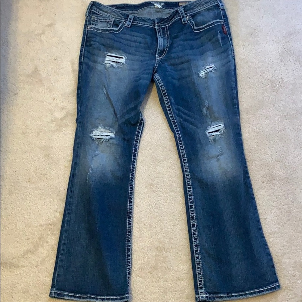 Silver plus size jeans